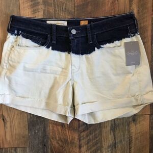 Anthropologie pilcro and the letterpress shorts Size 30 blue cream New w/tags